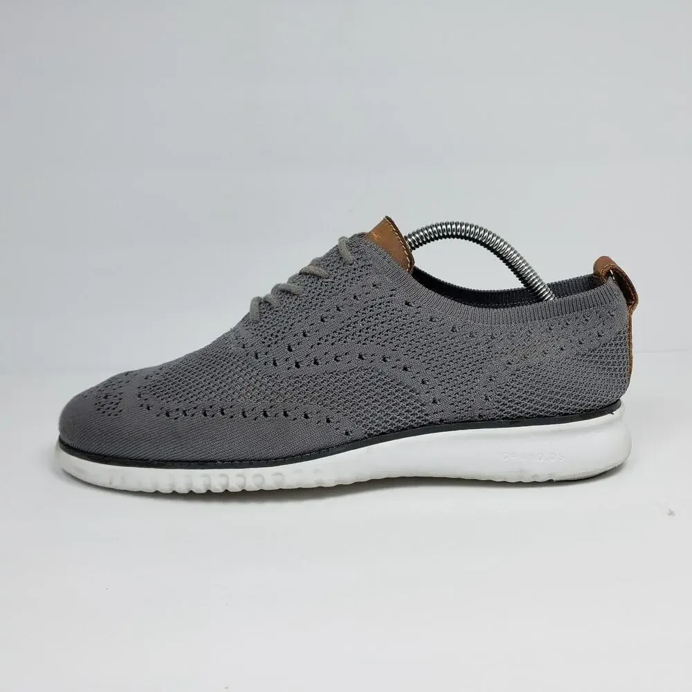 Cole Haan 2.Zerogrand Stitchlite Mens Size 9 Gray Formal Wingtip Oxfords Shoes